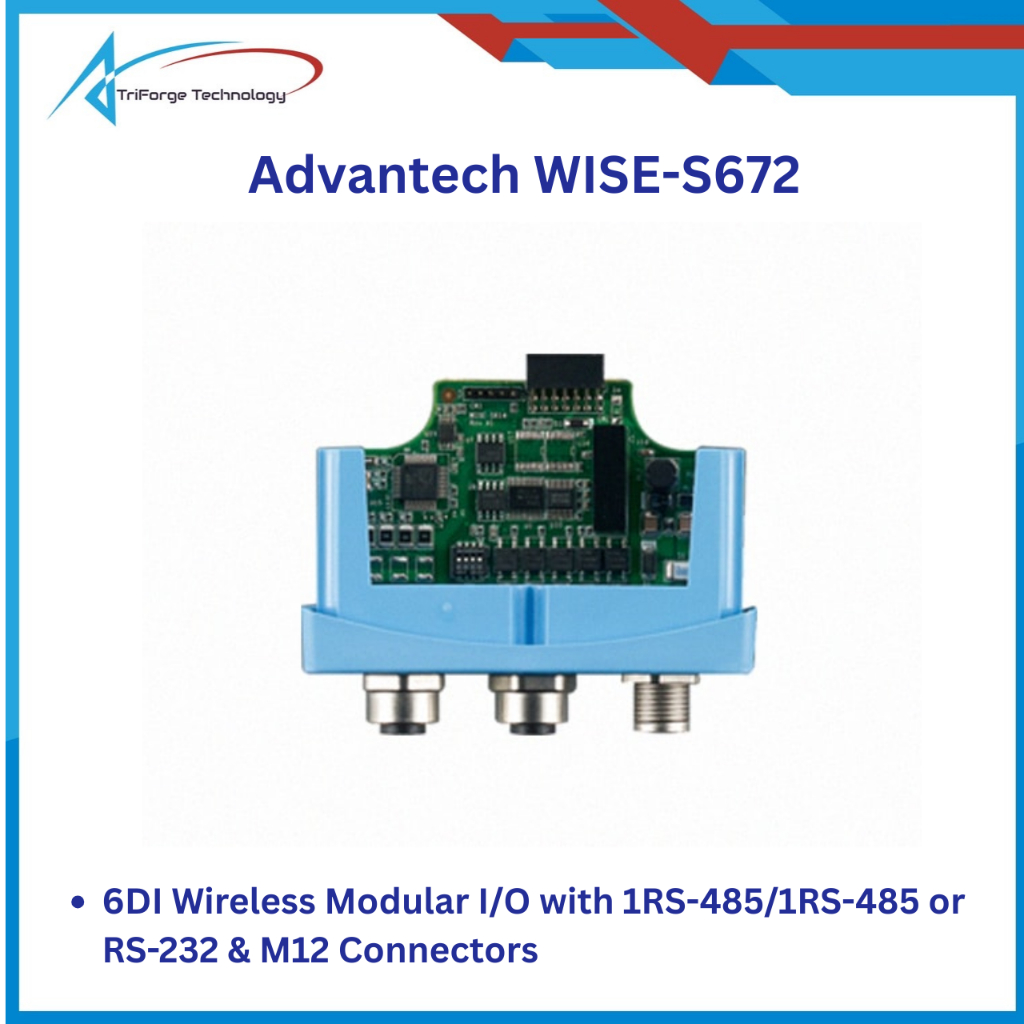 Advantech WISE-S672 6DI Wireless Modular I/O with 1RS-485/1RS-485 or RS-232 & M12 Connectors