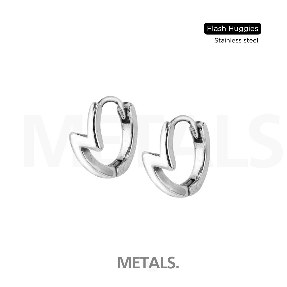 METALS ต่างหูห่วง Flash Huggies สแตนเลส (WATERPROOF) EH20