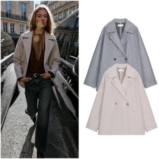 🔥NEW✨ZARA SOFT DOUBLE-BREASTED COAT แท้💯%