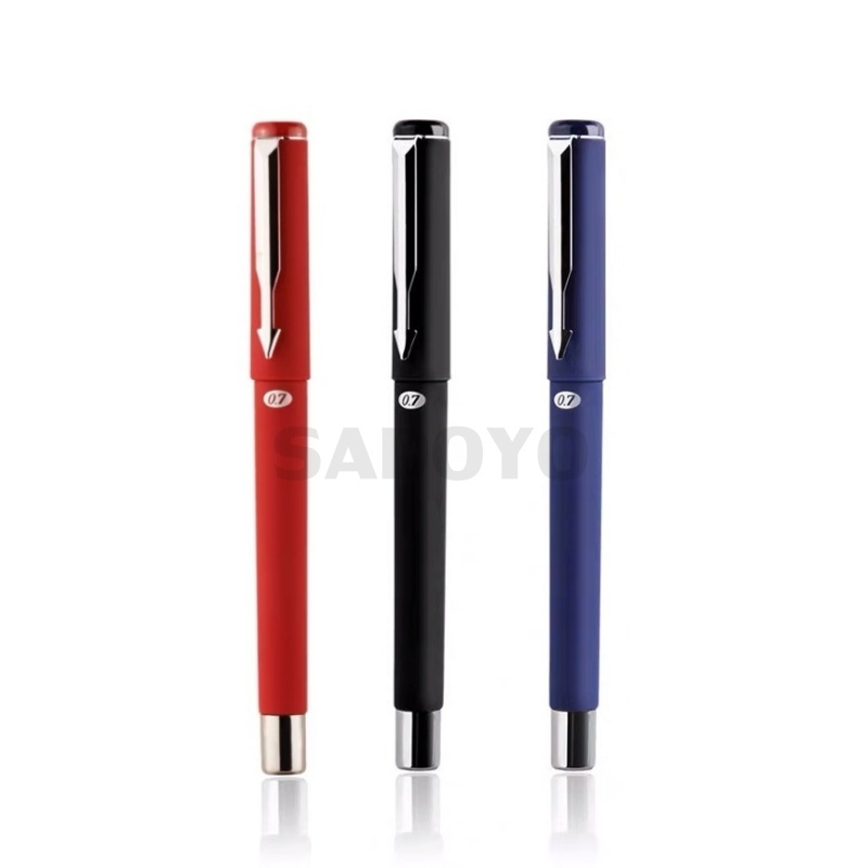 (ยกกล่อง) ปากกาเจล 0.7mm รุ่น W-369 มี 3สีให้เลือก มีปลอกด้ามยาง จับสบายมือ หมึกเจลคุณภาพดี สามารถเปลี่ยนไส้ได้ #pen