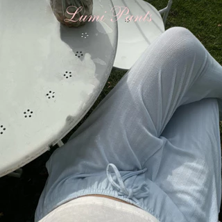DOPEY.PUFFY / LUMI PANTS กางเกงขายาวเนื้อผ้าฉลุ (A06)