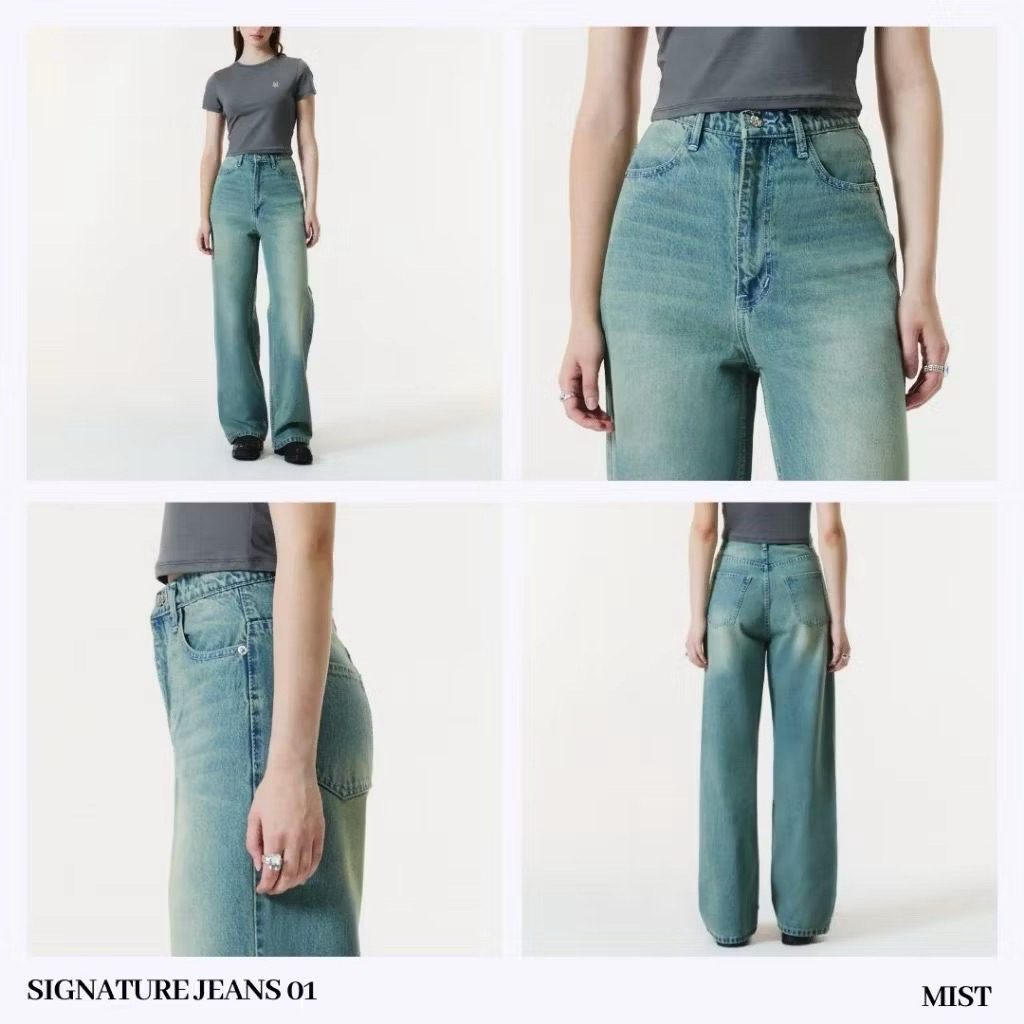 ส่งต่อ Merge มือ2 - Signature Jeans 01 Ombre-Fade Colors  สี mist size xs(พร้อมส่ง)