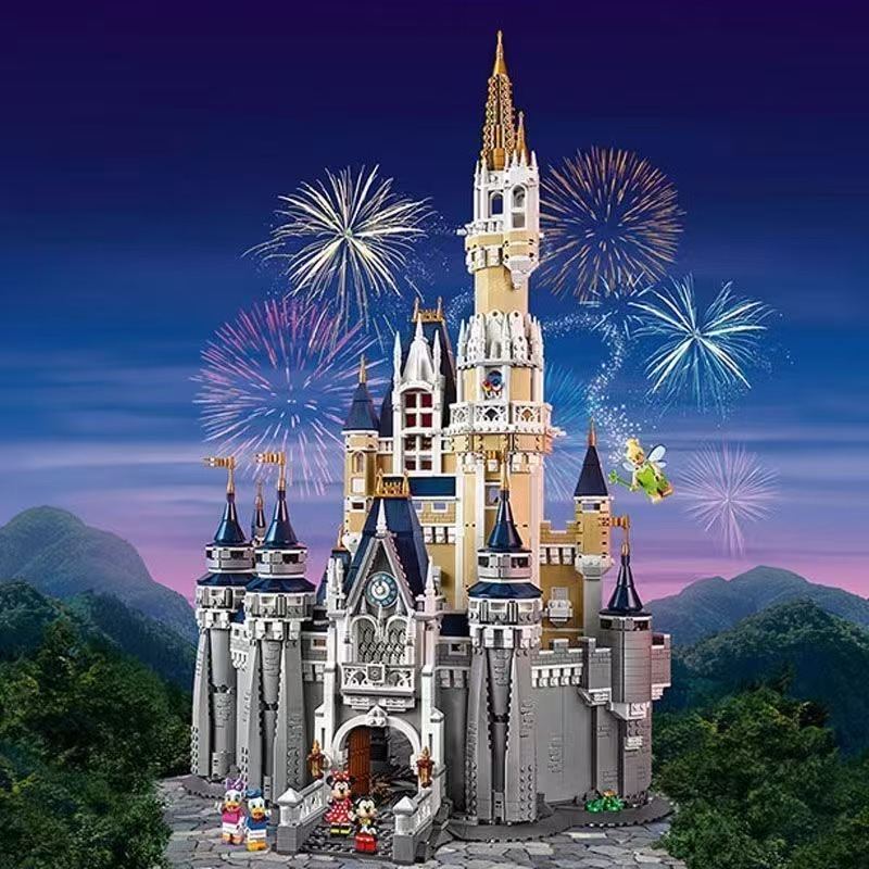 Disney โมเดลตัวต่อ รูปปราสาทดิสนีย์ มิกกี้ มินนี่ ปราสาทเจ้าหญิง ขนาดใหญ่ สร้างสรรค์ ของขวัญ ของเล่นสําหรับเด็กผู้หญิง