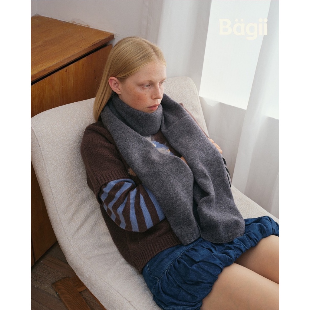 Bagii | Wool｜Colorful Scarf | 100% Wool | ผ้าพันคอ ขนสัตว์ ผ้านิ่ม กันหนาว แมชง่าย ใส่สบาย BG100916