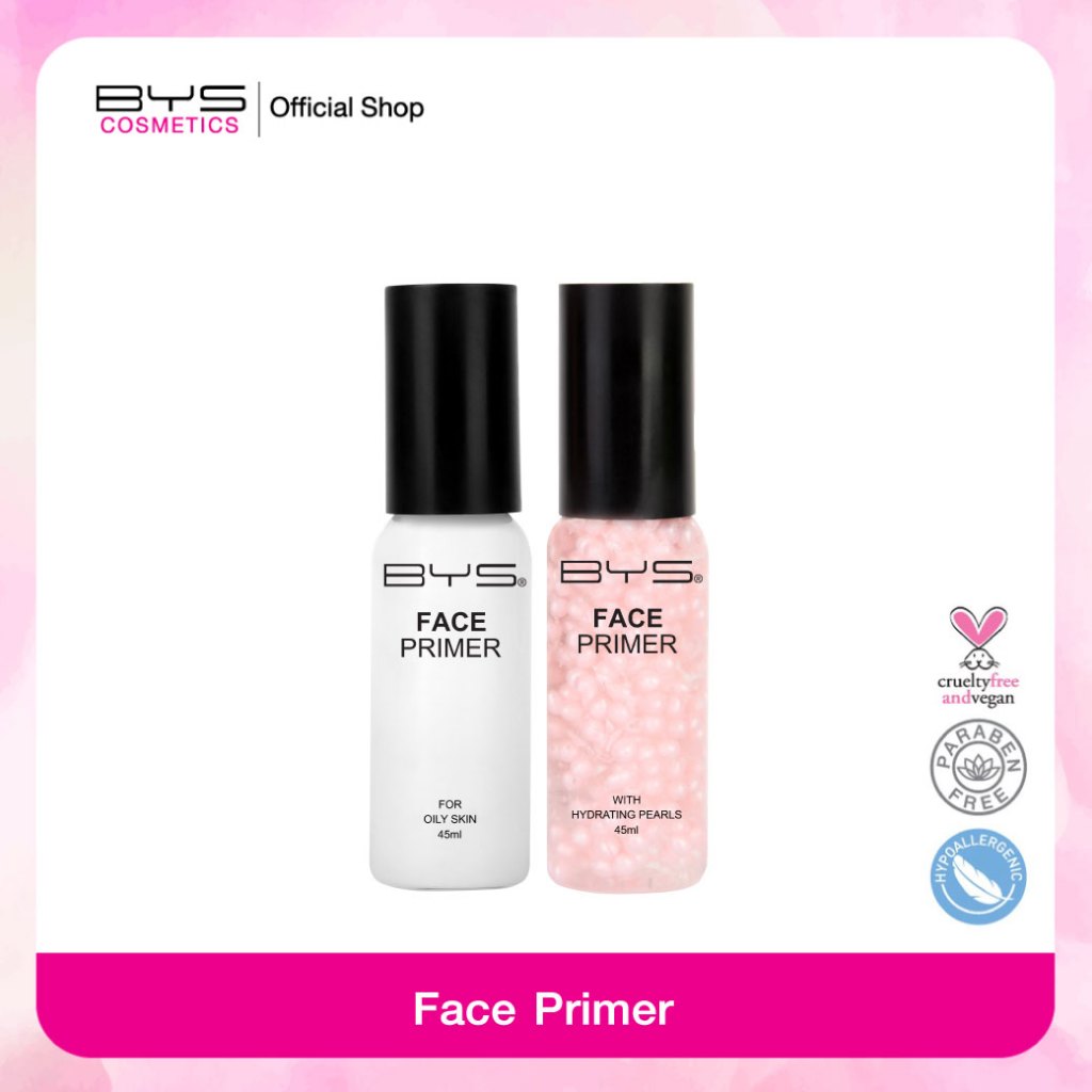 (ส่งฟรี) BYS Cosmetics Face Primer 45 ml. ไพร์มเมอร์สูตรบางเบา ให้เครื่องสำอางสีสันเด่นชัดติดทน