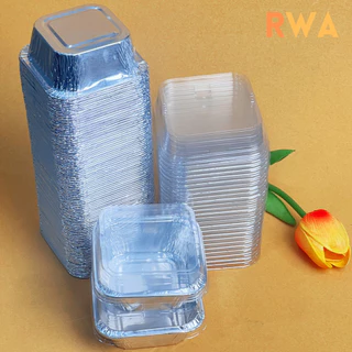 พร้อมส่ง !! ถ้วยฟอยล์ 100 ml 100 ชิ้น / 1 แพ็ค พร้อมฝา สำหรับ เค้กนุ่ม หน้านิ่ม 4001
