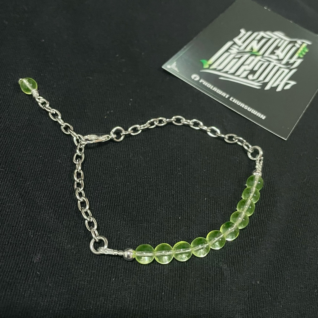 “LUMINA” สร้อยข้อมือแก้วยูเรเนียม-Uranium glass bracelet