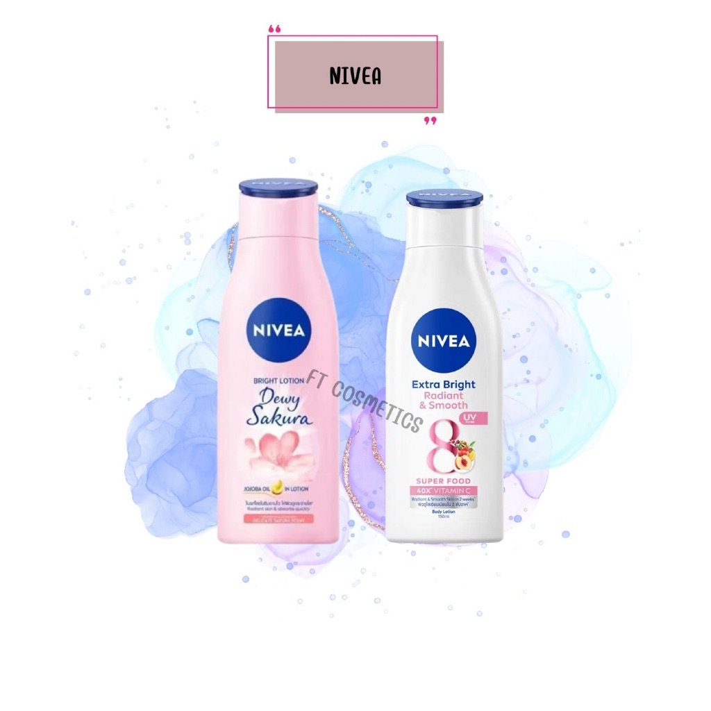 Nivea โลชั่น ไวท์ ดิวอี้ ซากุระ , Nivea เอ็กซ์ตร้า ไบรท์ เรเดียนท์ แอนด์ สมูท บอดี้ โลชั่น 2 กลิ่น