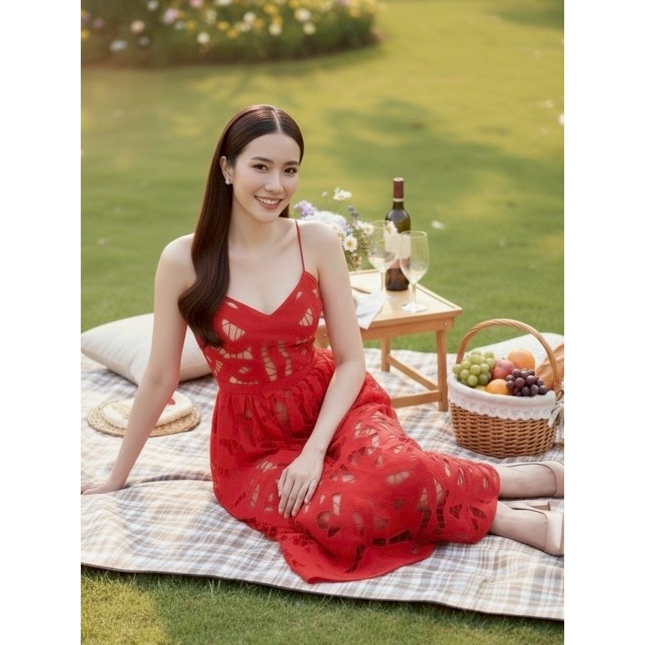 MG202R-0825 : Red Bow Dress