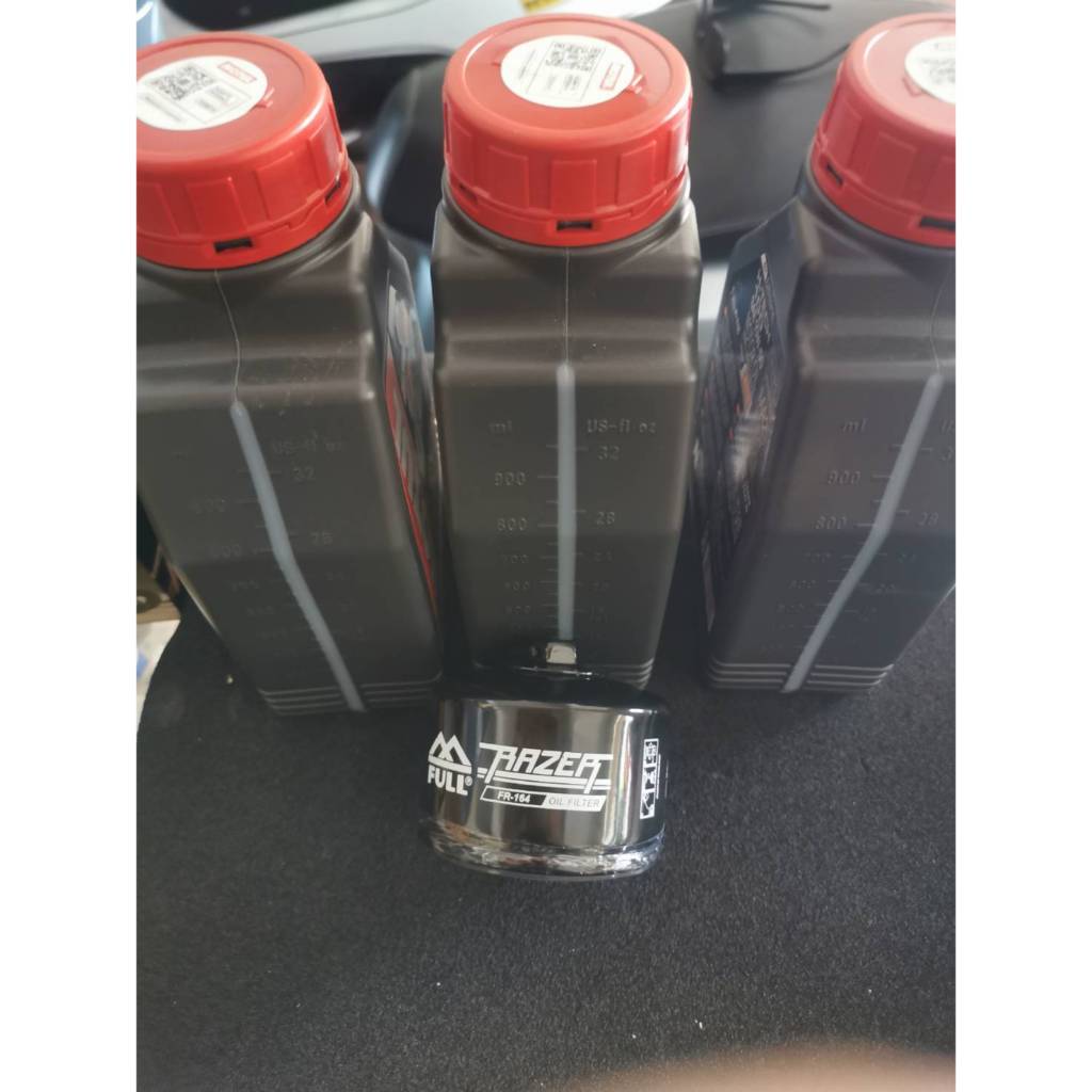 ชุดถ่ายน้ำมันเครื่อง MOTUL HTECT100 10W-50 3 ลิตร ฟรี กรองน้ำมันเครื่อง FR-164 สำหรับ BMW F700 GS F7