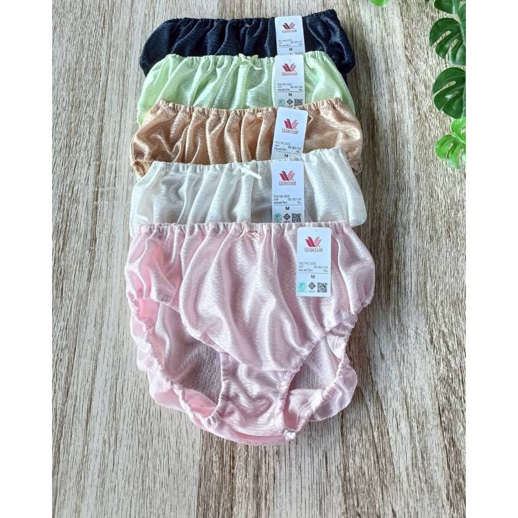 ✨ Wacoal Panty WU3948 / WU3933 กางเกงในร้อยยาง ผ้านิ่มลื่น ✨เอวกลาง