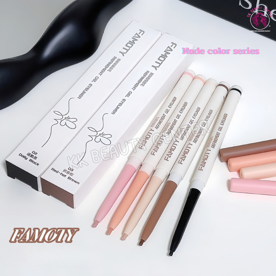 (สินค้าส่งจากไทย) FAMOTY ดินสอเขียนขอบตา อายไลน์เนอร์ โทนนู้ด เนื้อละเอียด ใช้แต่งตา กันน้ำ - รูปที่ 2