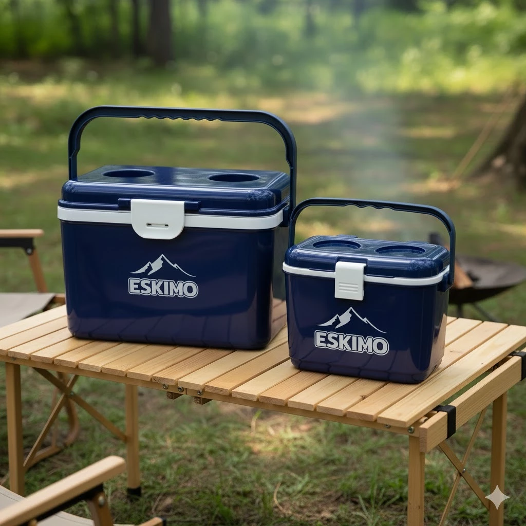 ESKIMO COOLER กระติกน้ำพลาสติก 9 ลิตร เก็บความเย็น 12 ชั่วโมง ถังน้ำแข็ง ทรงเหลี่ยม KC900 thumbnail 8
