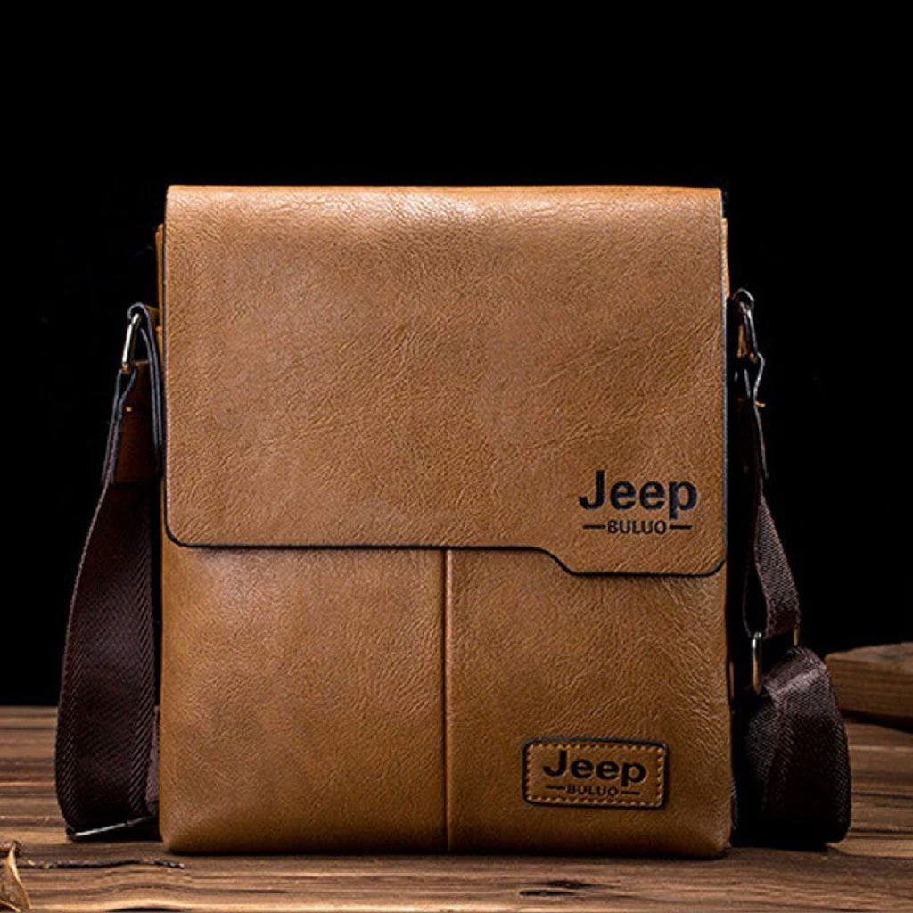 กระเป๋าสะพายธุรกิจหนังผู้ชาย Jeepสี่เหลี่ยม กระเป๋าผู้ชาย กระเป๋าคาดหน้าอกผู้ชาย กระเป๋าสะพายข้างหนัง