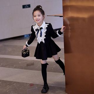 Mom Kids🌸พร้อมส่ง🌸เดรสกระโปรงเด็กผู้หญิง งานสวยมาก สไตล์เกาห…