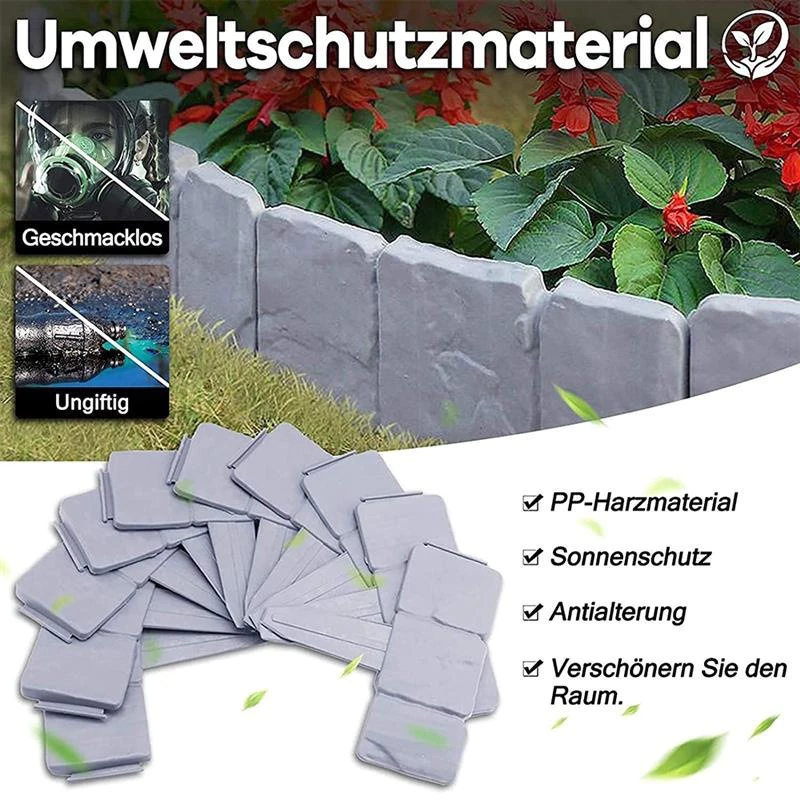 UF COD รั้วเล็ก 10 ชิ้น ขนาด 25 x23 ซม. รั้วหิน รั้วพลาสติก DIY ตกแต่งรั้ว รั้วสวนในร่ม รั้วพลาสติก ลานสวน กลางแ