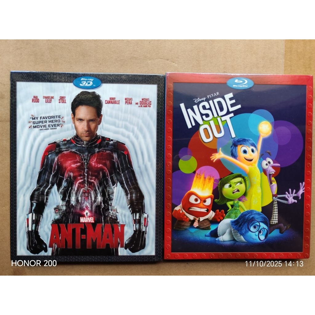 Blu-ray​ ปกสวม 3D INSIDE OUT+ ANTMAN(bd)​ antman ไม่มีเสียงไทยนะคะ
