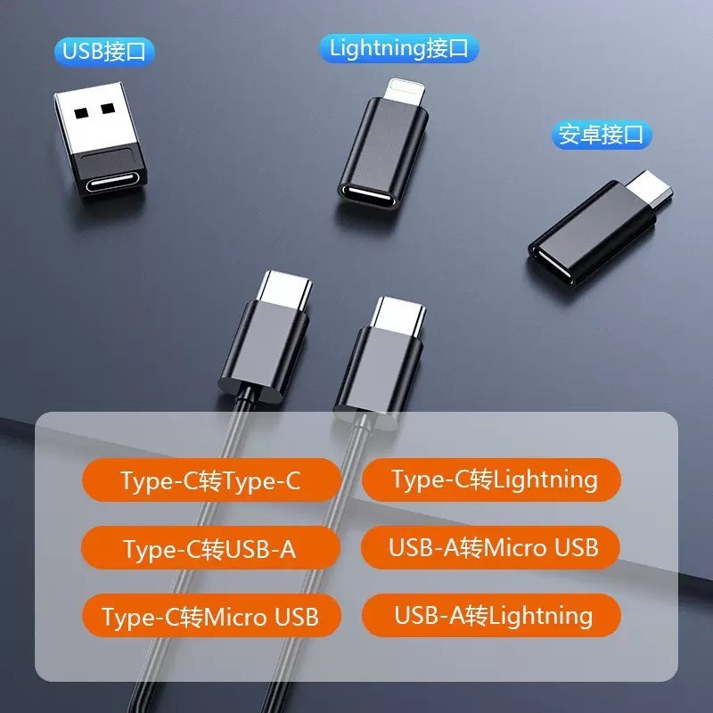 สายเคเบิลข้อมูล USB C ถึง Type C PD60W สำหรับสายชาร์จ 5-in-1 อะแดปเตอร์ USB และชุดสายเคเบิลข้อมูล - รูปที่ 6