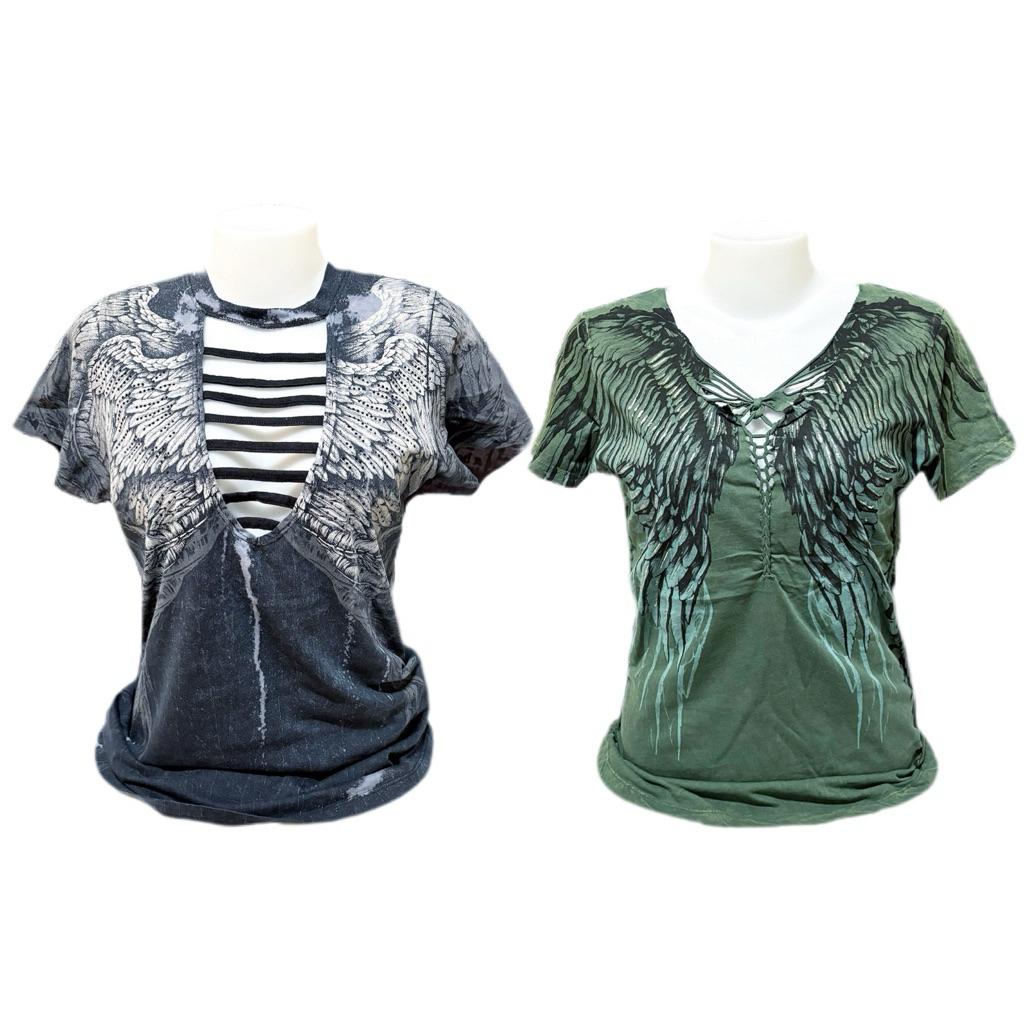 เสื้อยืดวินเทจ𝐘𝟐𝐤 T-shirt Affliction women༒