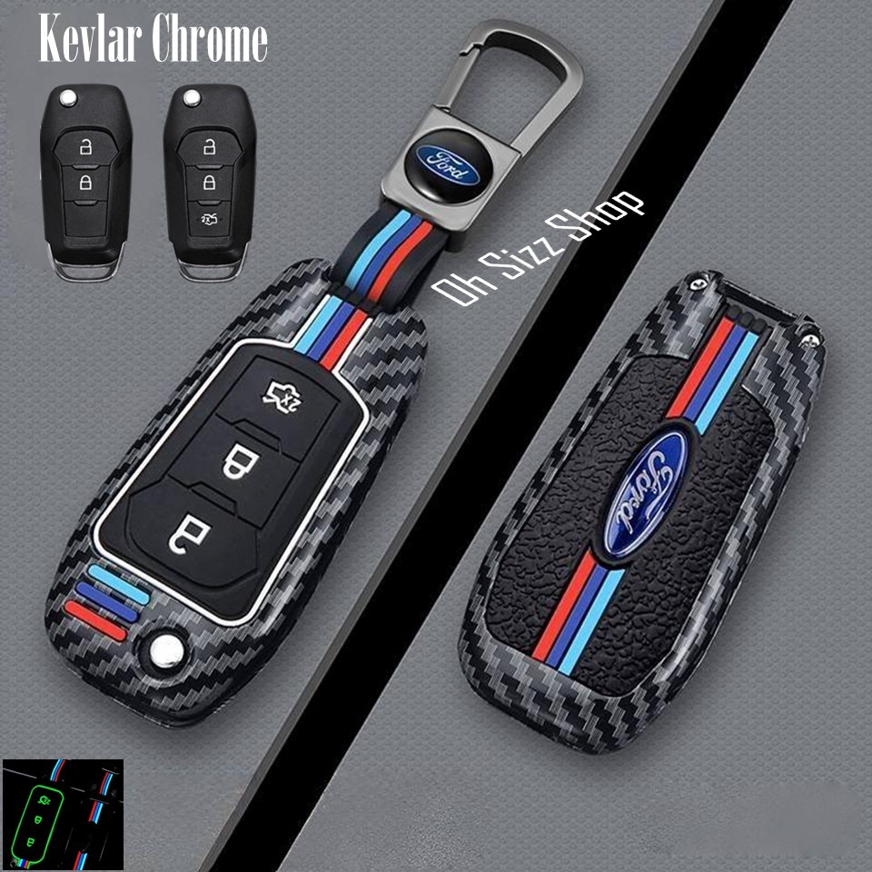 เคสโลหะรีโมทรถ Ford Ranger , Ford FX4 แบบไขสตาร์ท Ford Key Sets Model Ford Ranger XLT, Wildtrak 2015-18 Key 2, 3 ปุ่ม Me