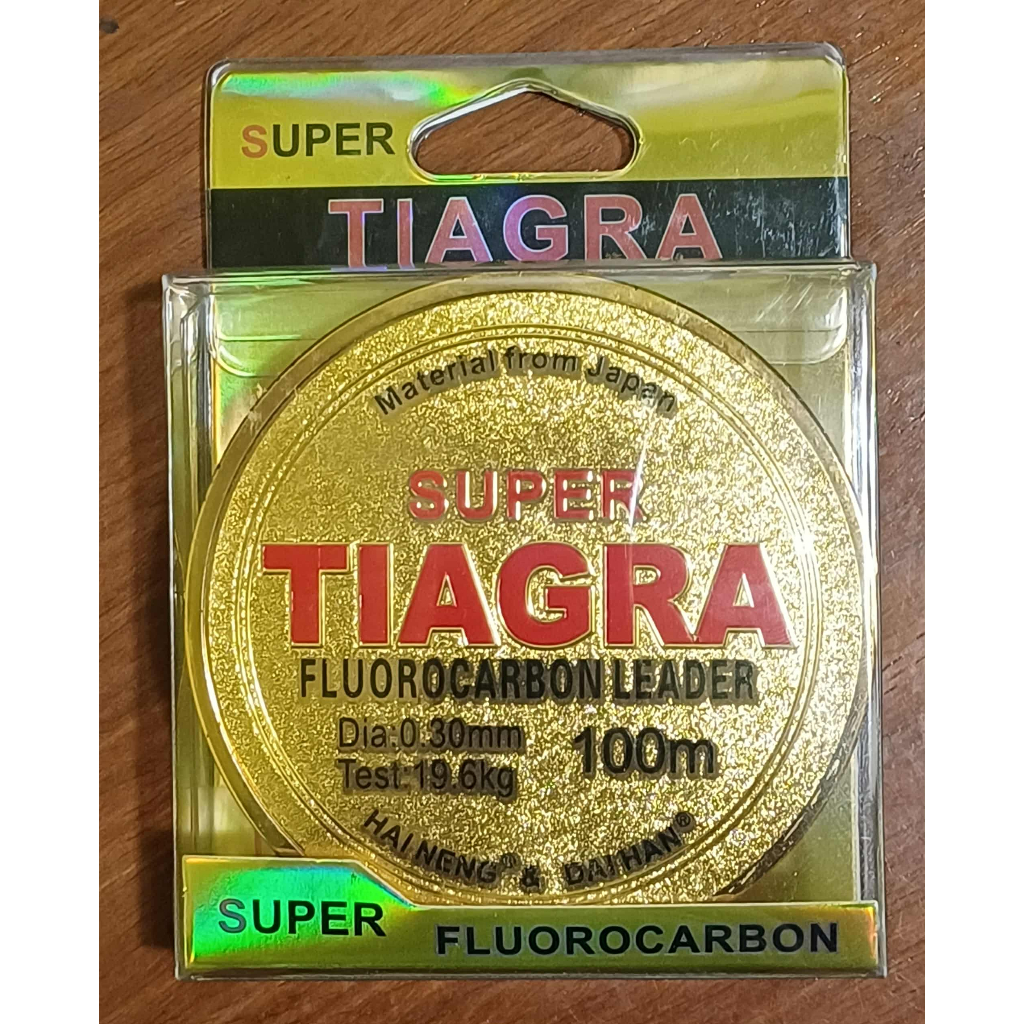 สายช็อค ตกปลา ตีเหยืื่อปลอม สายหน้า สายฟูโรคาร์บอน  Fluorocabon TIAGRA  ยาว100ม. สายนุ่มเหนียว ทนแรงขีดข่วนได้ดี