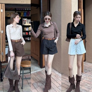 A. MICRO SHORT PANTS กางเกงขาสั้นตะขอหน้าผ้าไมโคร