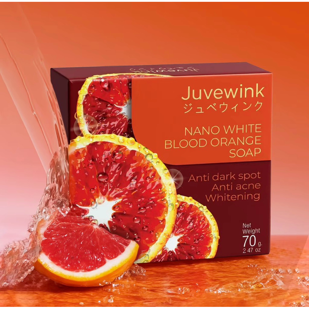 สบู่ส้มเลือด Juvewink nano white blood orange 🍊
