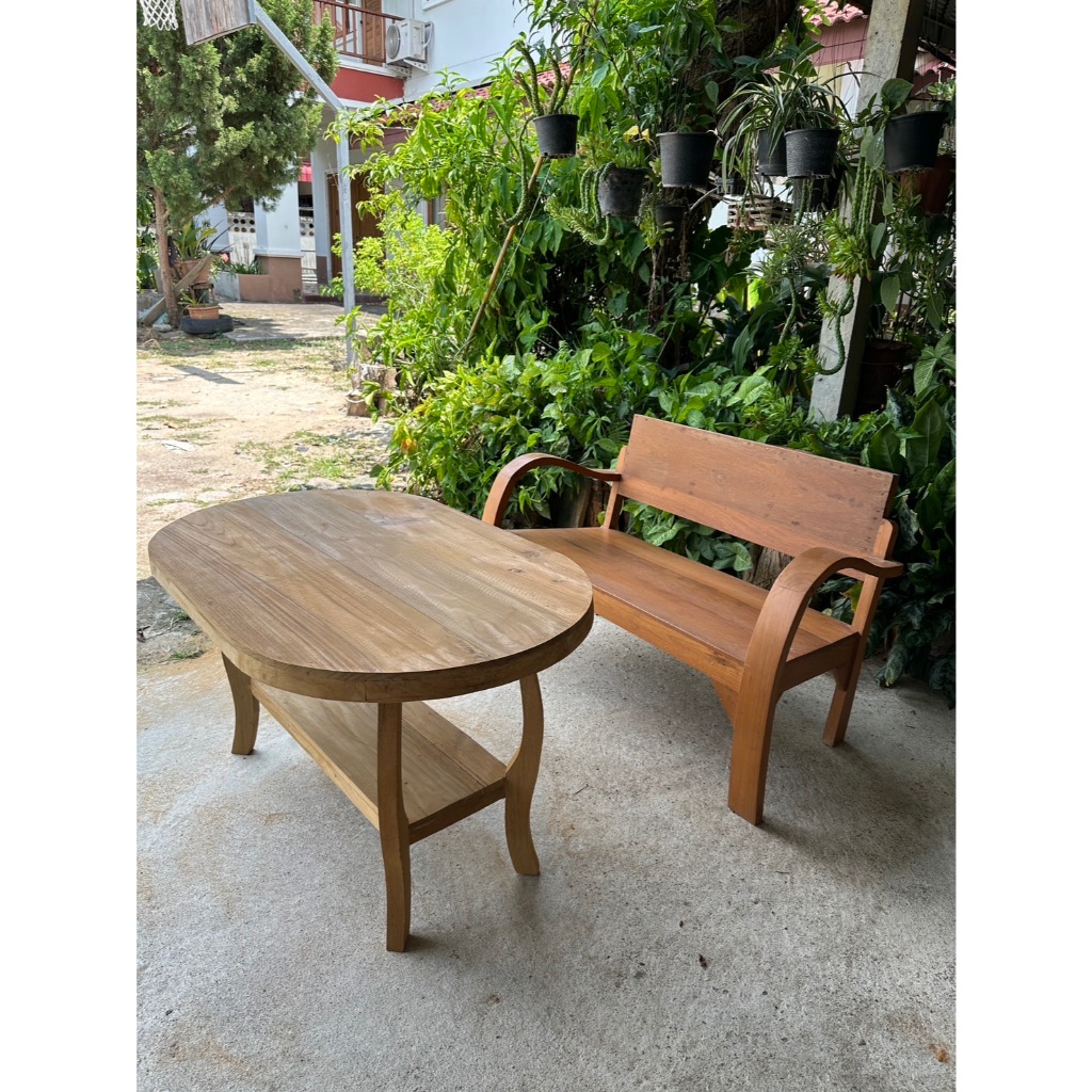 เก้าอี้นั่งทานกาแฟ วิเทจ ไม้สัก เก้าอี้แขนอ่อน เก้าอี้รับแขก สไตล์ โซฟายาวนั่งเล่น พักผ่อน - รูปที่ 4