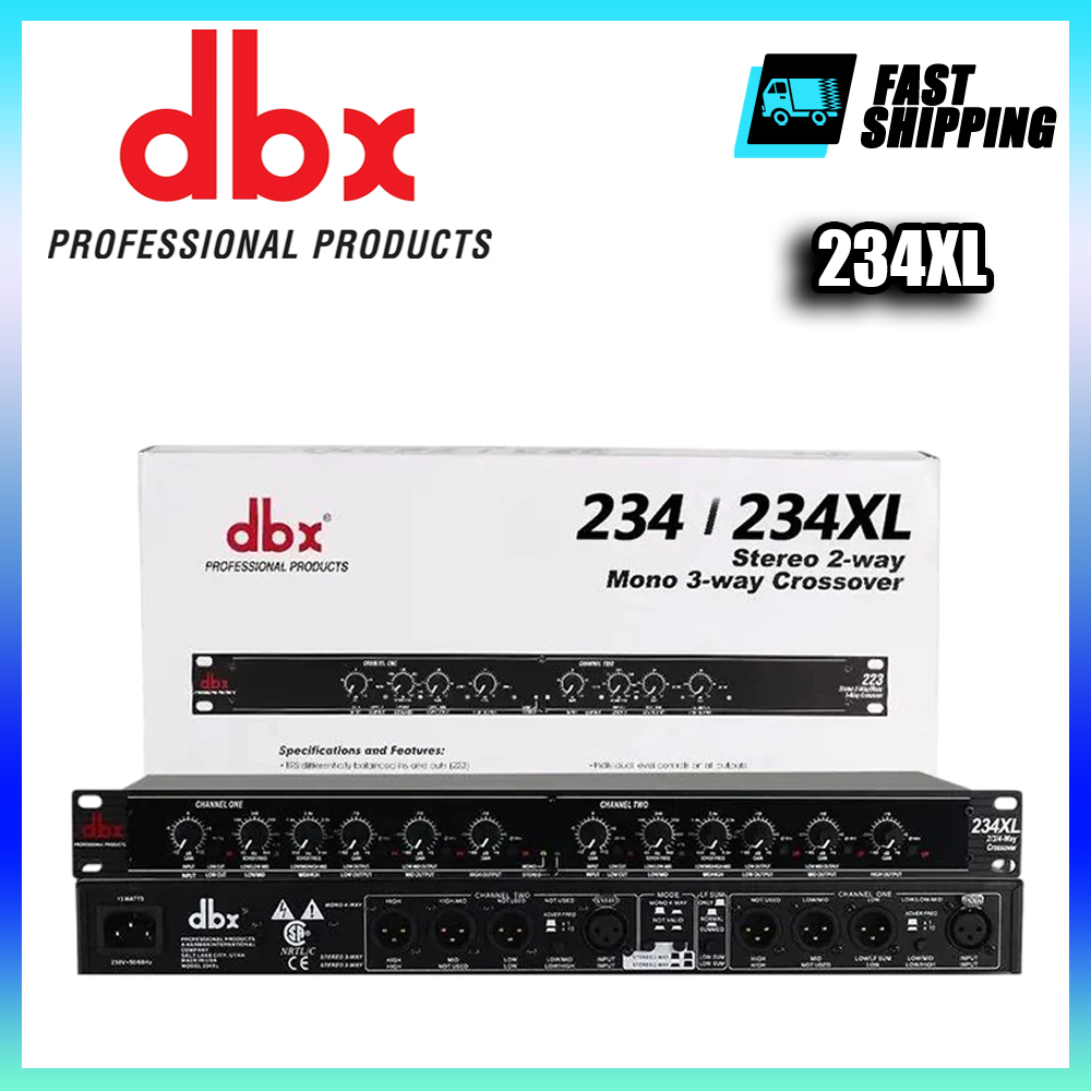 DBX 234XL เอ็กแอล ครอสโอเวอร์, 50 60เฮิรตซ์ โมโน 4 ทาง อีควอไลเซอร์เสียงสําหรับการแสดงบนเวทีกลางแจ้ง