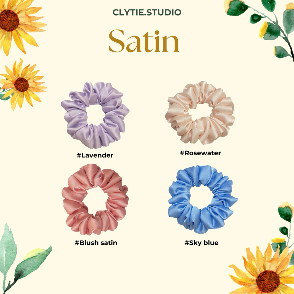 Clytie • Scrunchie • Size S • Satin 🌻🌷🌸✨