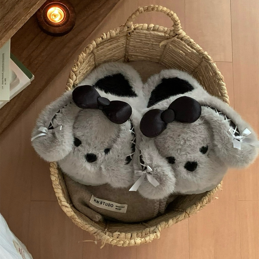 พร้อมส่ง🩶รองเท้า Elegant Cozy สไตล์สาวฝรั่งเศส น่ารักแต่ไม่เด็ก สลิปเปอร์ขนนุ่ม โกธิคโลลิต้า รองเท้าน่ารัก 49089 - รูปที่ 7