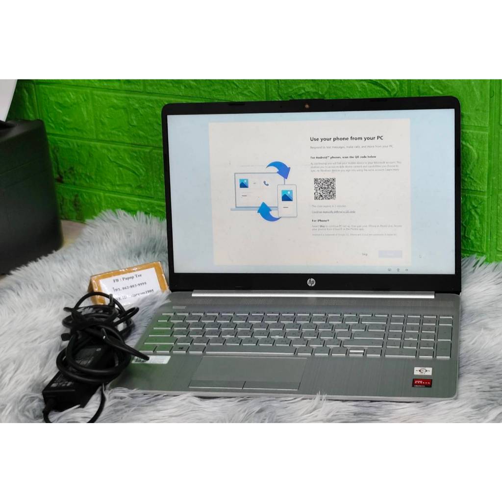 โน๊ตบุ๊ค HP 15s-gr0511AU | Athlon 3150U | RAM 4GB | SSD 256GB | จอ 15.6" FHD | แบต 4 ชม.+ อุปกรณ์