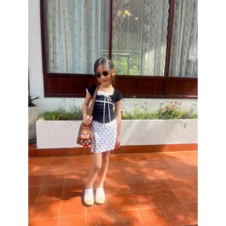 กระโปรง polka dot กระโปรงเด็ก