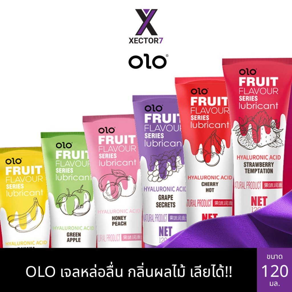 เจลหล่อลื่น OLO กลิ่นผลไม้ เลียได้ ขนาด 120ml (ไม่ระบุชื่อ)