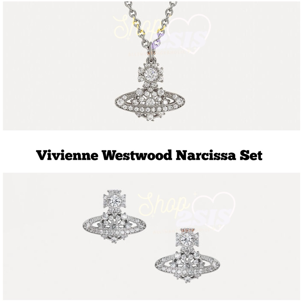 🪐พร้อมส่ง✨Vivienne Westwood Narcissa  100% Recycled silver ของแท้ 100% ‼️ (ฟรีถุงกระดาษเฉพาะรุ่นนี้)