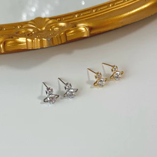 Socrush.bkk | SATURN GEM earrings | SE-039 | ต่างหู ดาวเสาร์ เพชร