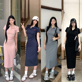 Dailywear พร้อมส่ง✨เดรสปักลาย คอปกโปโล สำหรับผู้หญิง สไตล์ฤด…