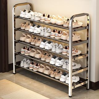 ชั้นวางรองเท้าสแตนเลสหลายชั้น สำหรับบ้าน ที่หน้าประตู เข้าบ้…