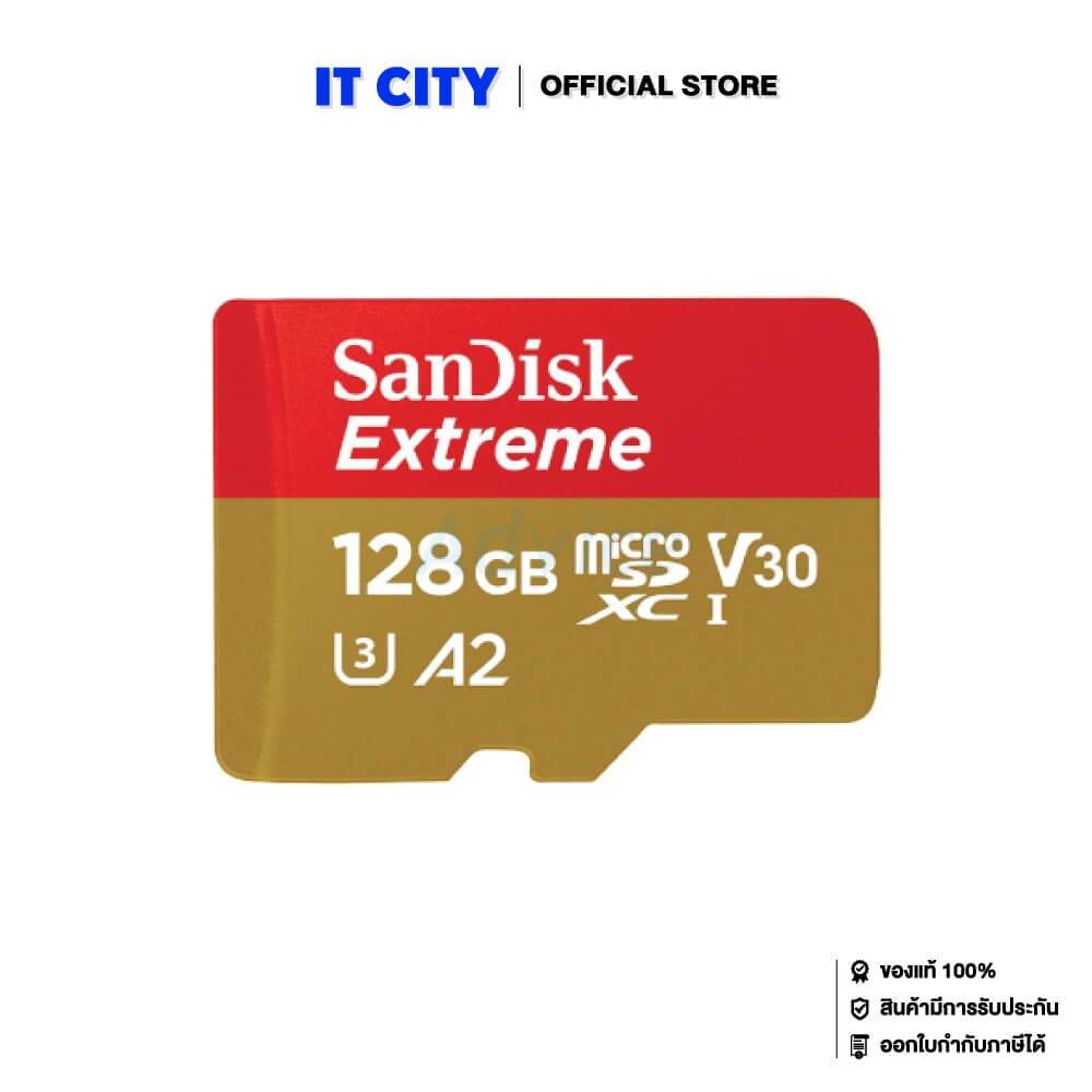 SanDisk Extreme microSDXC, SQXAA 128GB, V30, U3, C10, A2, UHS-I, 190MB/s R, 90MB/s W, ME6-000953
