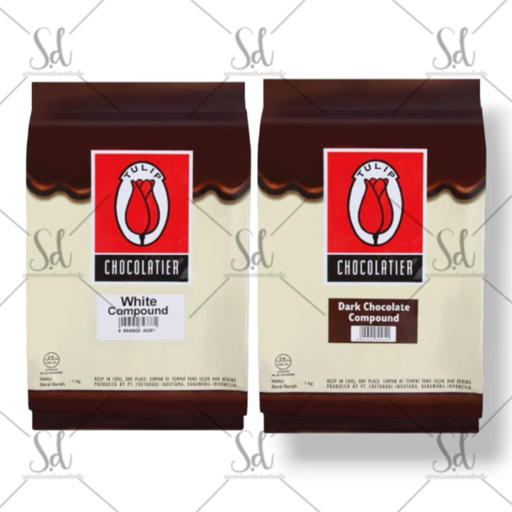 *ไม่รับเคลม/ไม่รับคืนทุกกรณี*Tulip Compound Dark Chocolate Block/ White chocolate Block ขนาด 1kg.