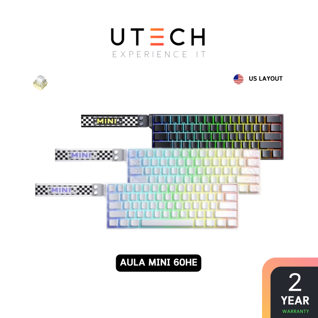 คีย์บอร์ด HE ไร้สาย AULA MINI60HE Rapid Trigger Wireless Keyboard Magnetic Switch by UTECH