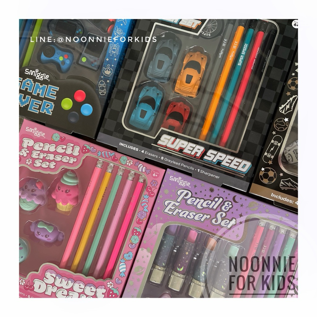 เซทดินสอและยางลบ Smiggle Pencils & Erasers Set♥️