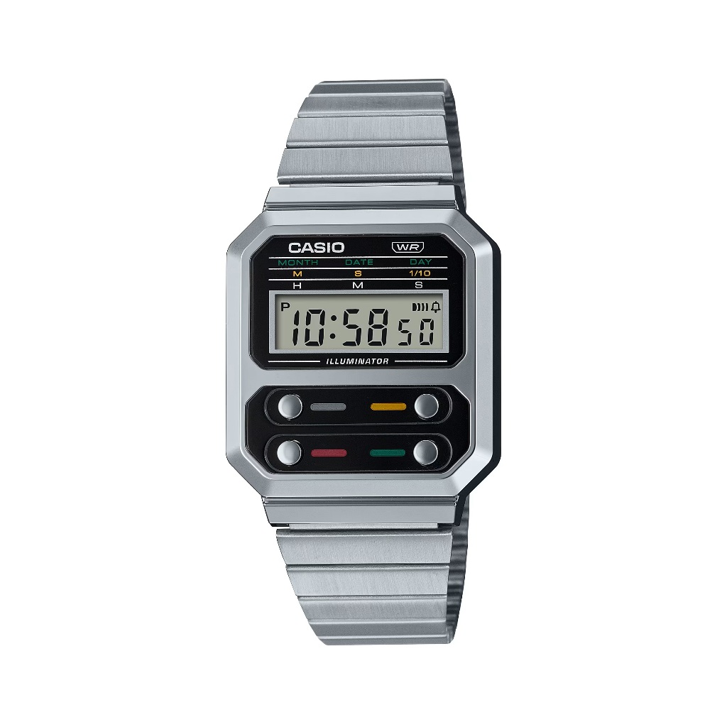 Casio นาฬิกาข้อมือ Unisex  A100WE-1ADF vintage watch Quartz