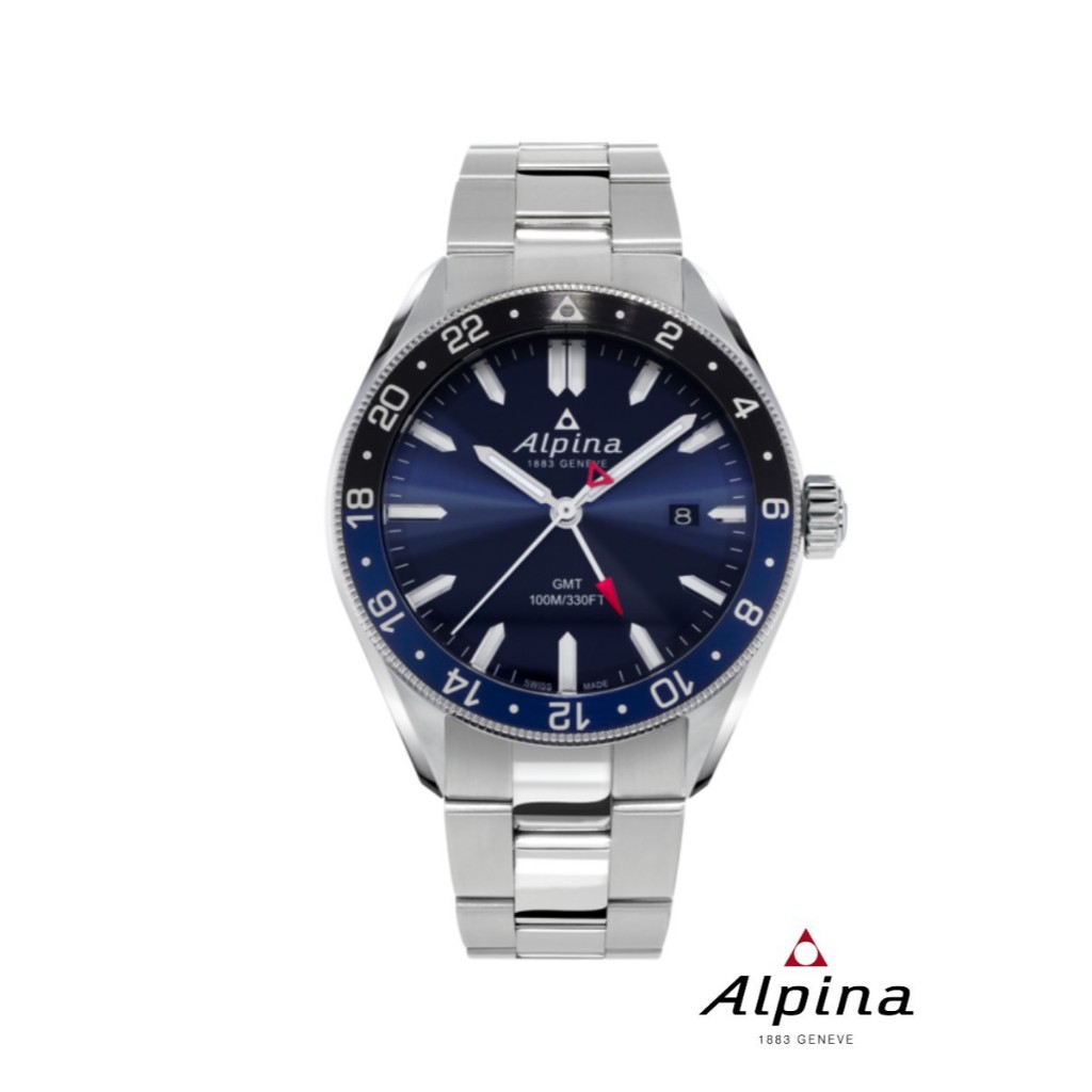 Alpina Quartz AL-247NB4E6B Alpiner GMT Men's Watch ( นาฬิกาข้อมือผู้ชายระบบถ่าน )