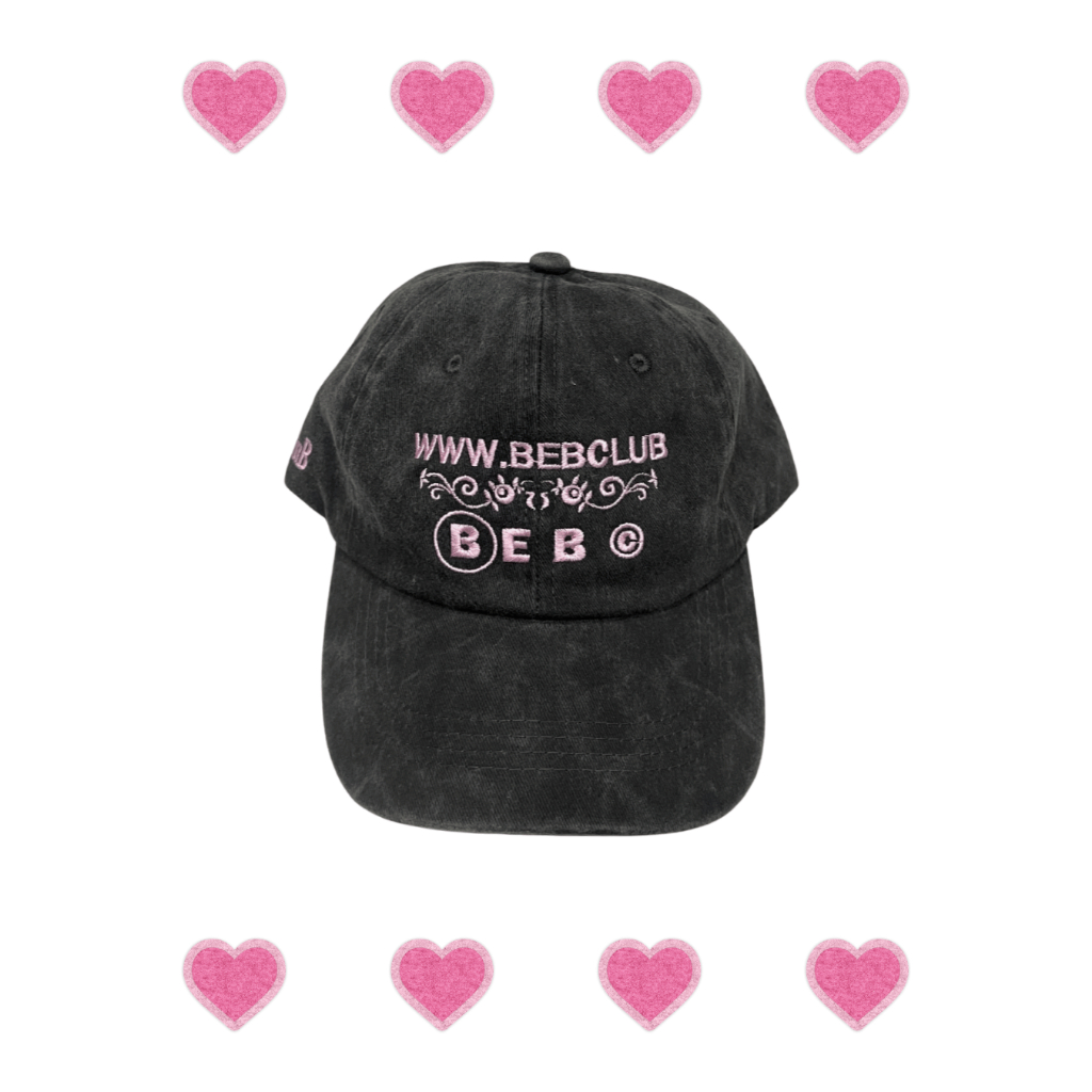 BEBCLUB.CAP "LOVER'S CODE" หมวกเบ็บคลับสีดำชมพู