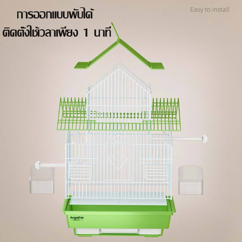 【ซื้อ1แถม8】Cage กรงนก ลวดหนา กรงสัตว์เลี้ยง กรงชูก้า กรงกระรอก พับได้ พกพาสะดวก กรงนกแก้ว กรงนกขนาดใหญ่ - รูปที่ 5