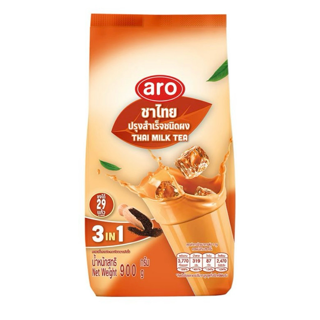 🚗delivery เอโร่ ชาไทย ปรุงสำเร็จ ชนิดผง 900ก.