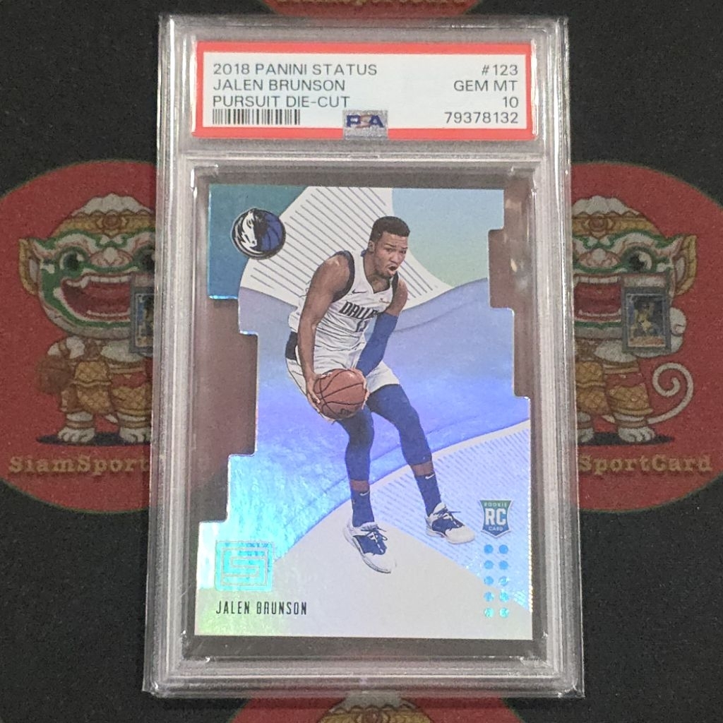 การ์ด​เกรด​ Jalen Brunson RC 2018 Status​ Pursuit Die Cut PSA 10