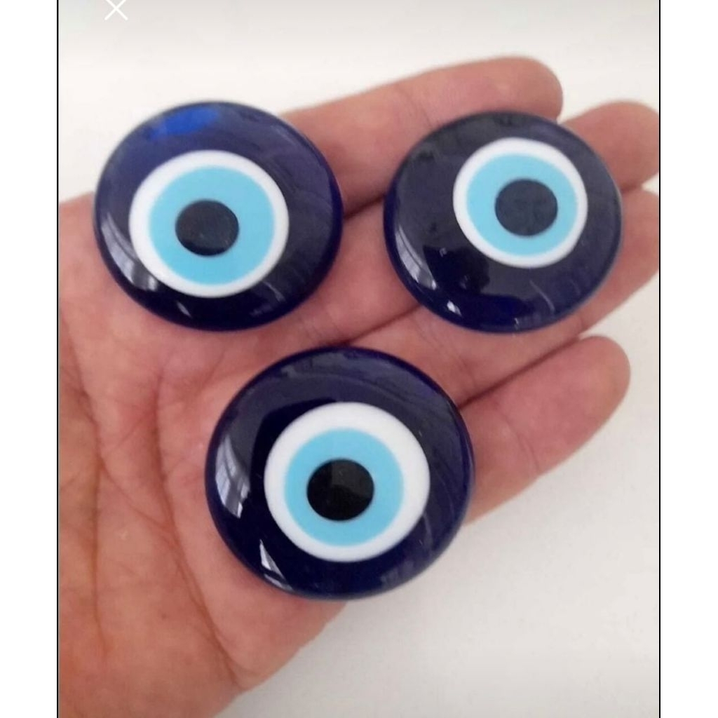 Evil Eyes ขนาด3ซม 4ซม แบบไม่เจาะรูตาปีศาจจากตุรกีวัสดุทำจากแก้วนำเข้าจากตุรกี