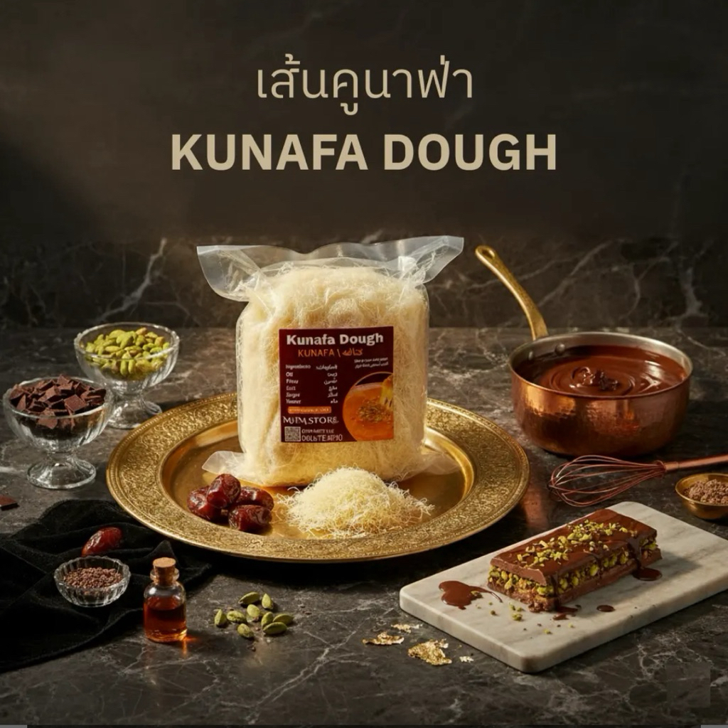 เส้นคูนาฟ่า พร้อมส่ง❗️KUNAFA DOUGH TUKEY เส้นคูนาฟ่าขนาด 500 กรัม มี หลาย รส